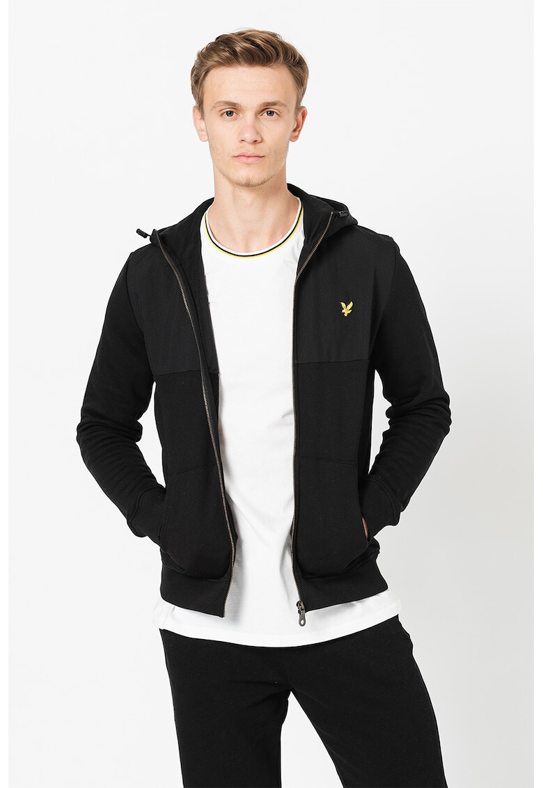 Lyle & Scott Худи с цип и скосени джобове - Pepit.bg