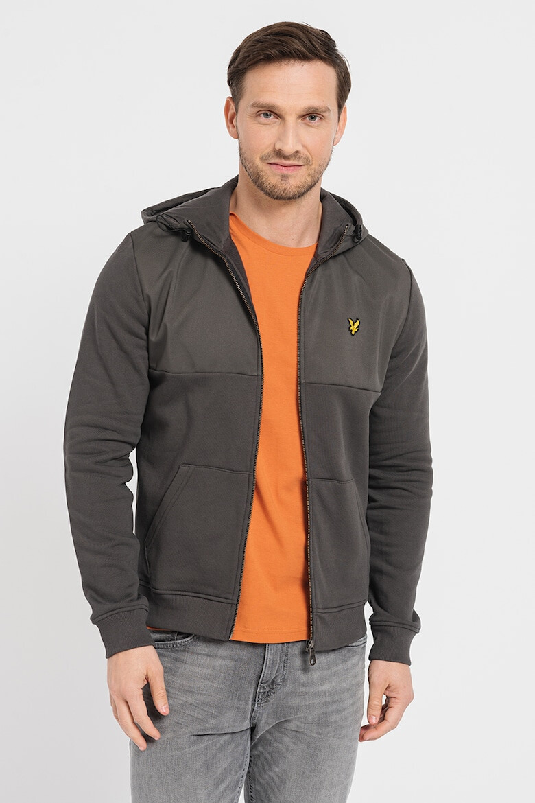 Lyle & Scott Худи с цип и скосени джобове - Pepit.bg