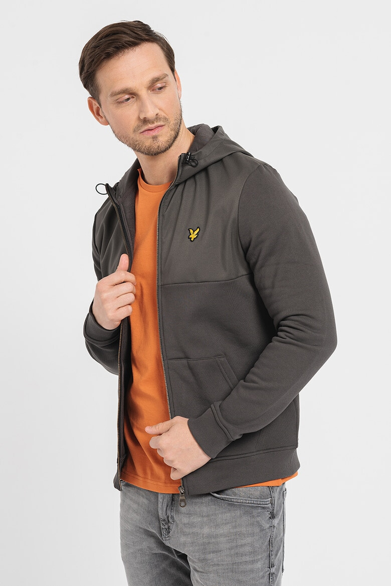 Lyle & Scott Худи с цип и скосени джобове - Pepit.bg