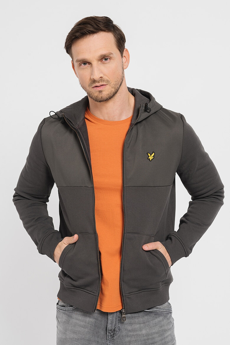 Lyle & Scott Худи с цип и скосени джобове - Pepit.bg