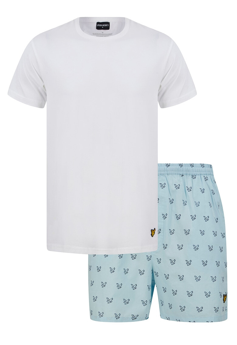 Lyle & Scott Къса пижама Charles с шарки - Pepit.bg