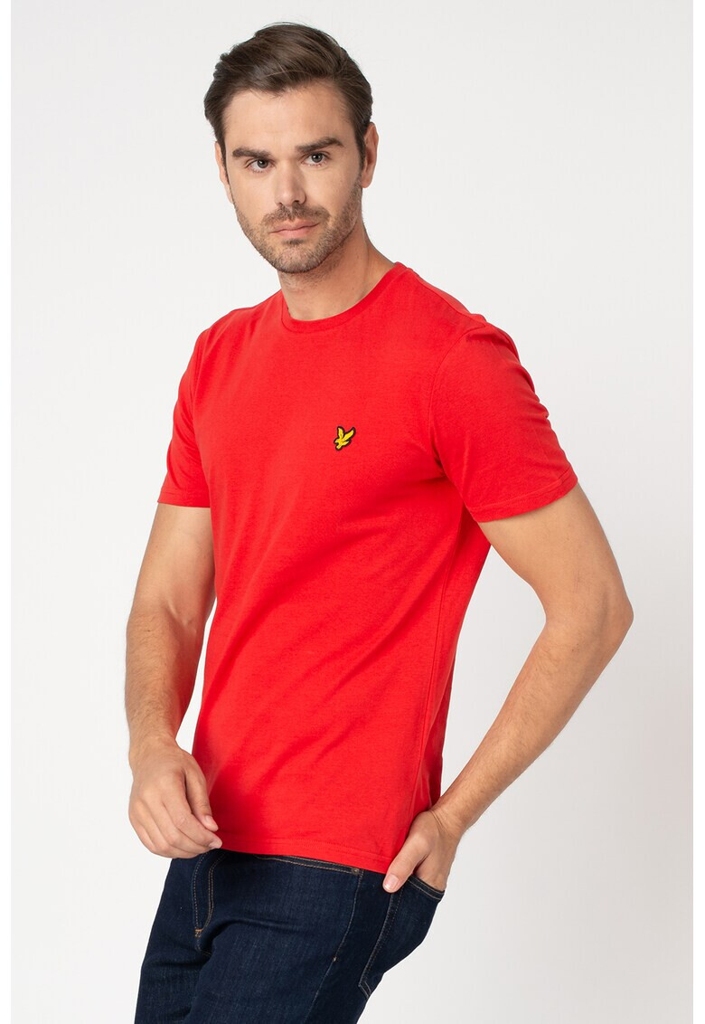 Lyle & Scott Памучна тениска с овално деколте - Pepit.bg