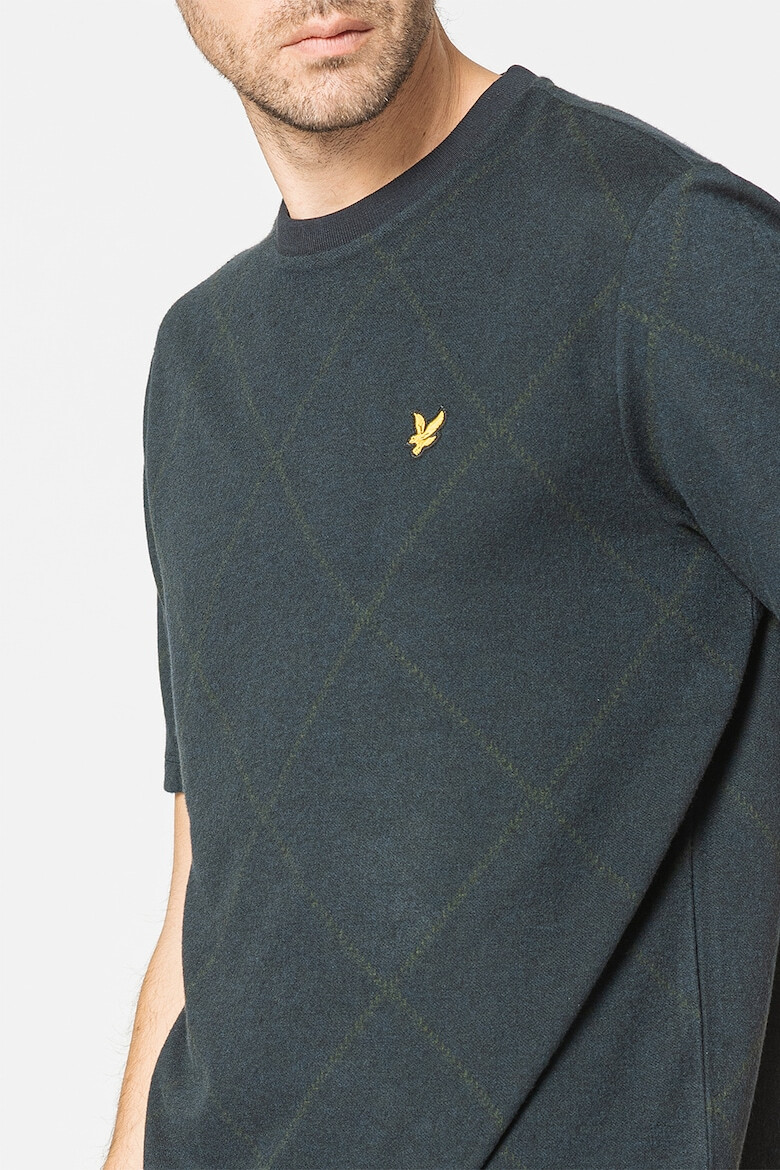 Lyle & Scott Памучна тениска с овално деколте и щампа - Pepit.bg