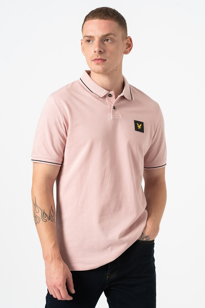 Lyle & Scott Памучна тениска с яка и пике ефект - Pepit.bg