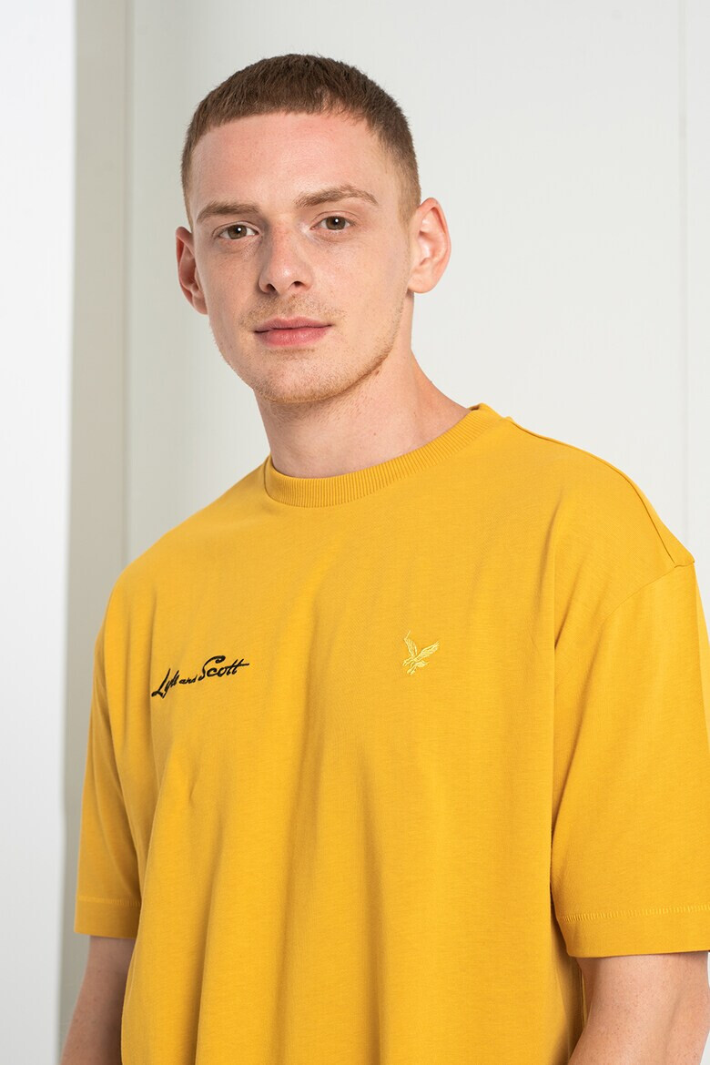 Lyle & Scott Памучна тениска Vaniila с лого - Pepit.bg