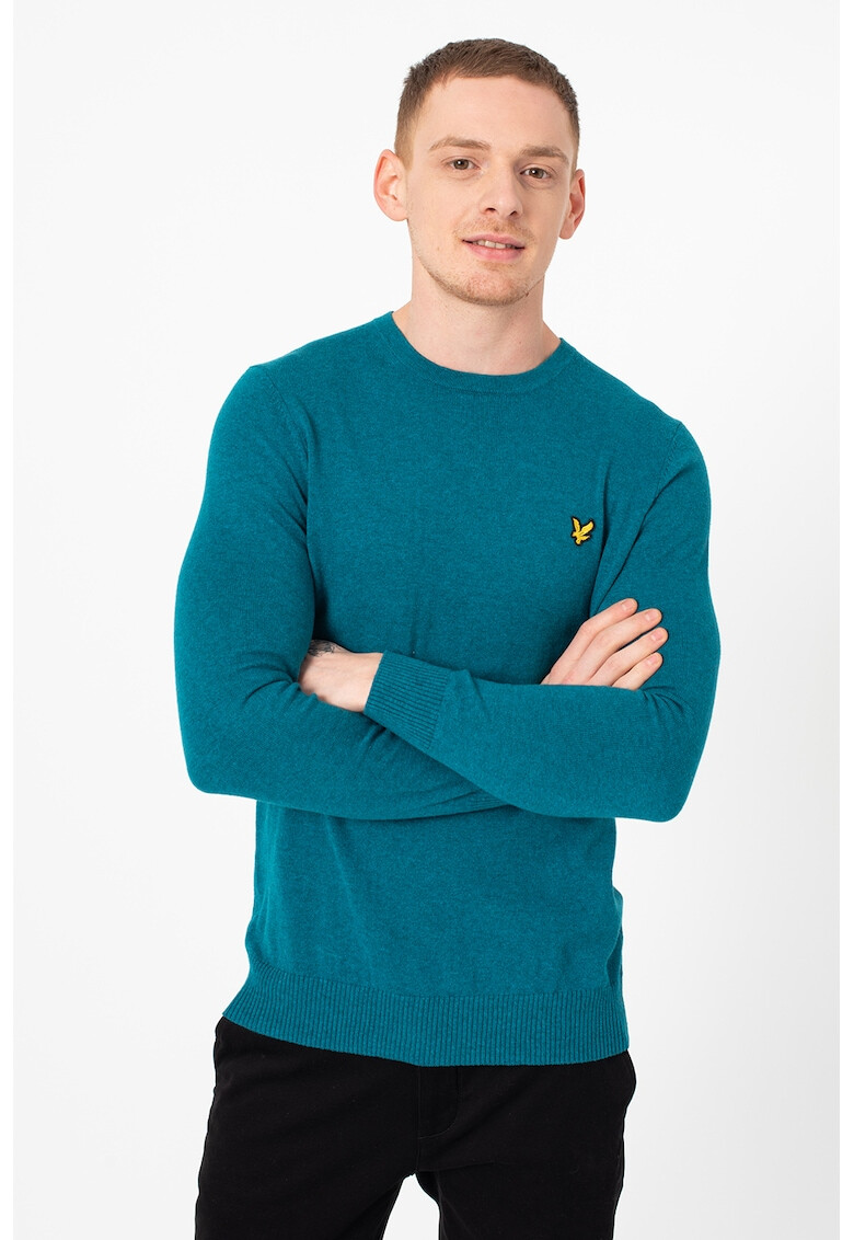 Lyle & Scott Пуловер с вълна с овално деколте - Pepit.bg