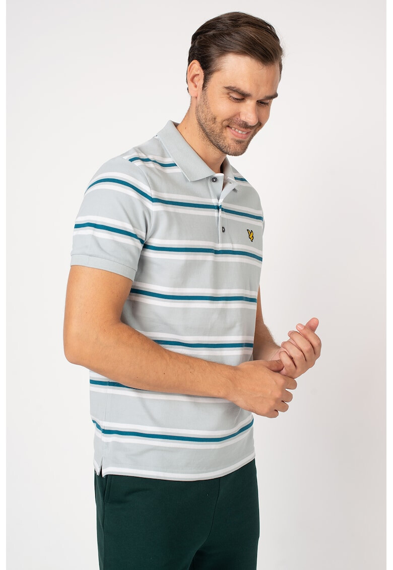 Lyle & Scott Раирана тениска с яка - Pepit.bg