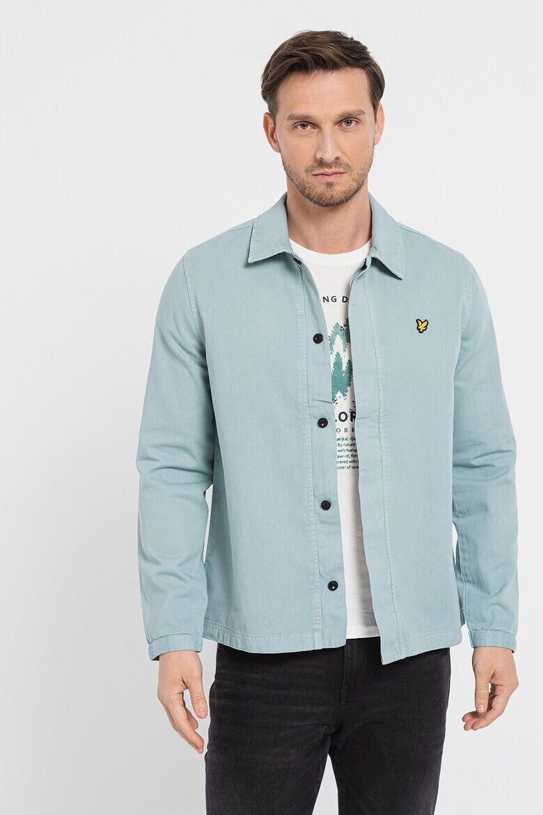 Lyle & Scott Риза от деним с лого - Pepit.bg