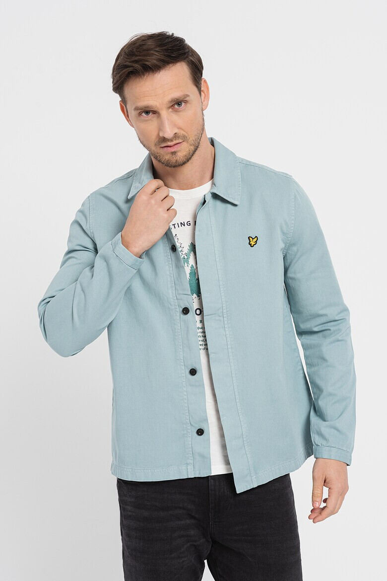 Lyle & Scott Риза от деним с лого - Pepit.bg