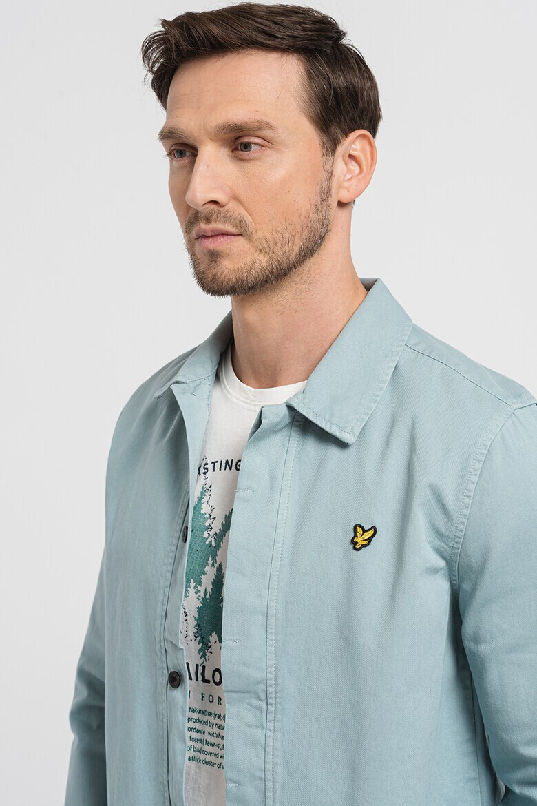Lyle & Scott Риза от деним с лого - Pepit.bg