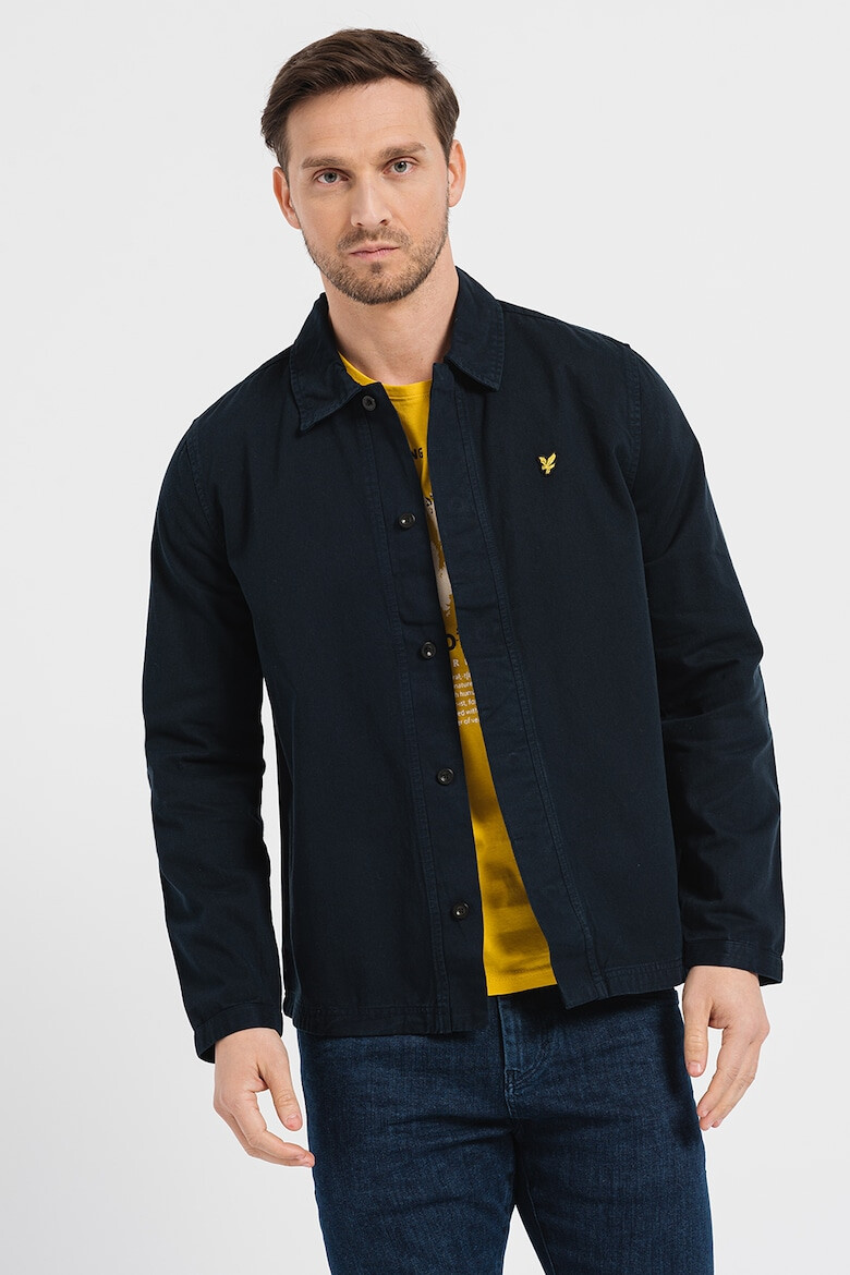 Lyle & Scott Риза от деним с лого - Pepit.bg