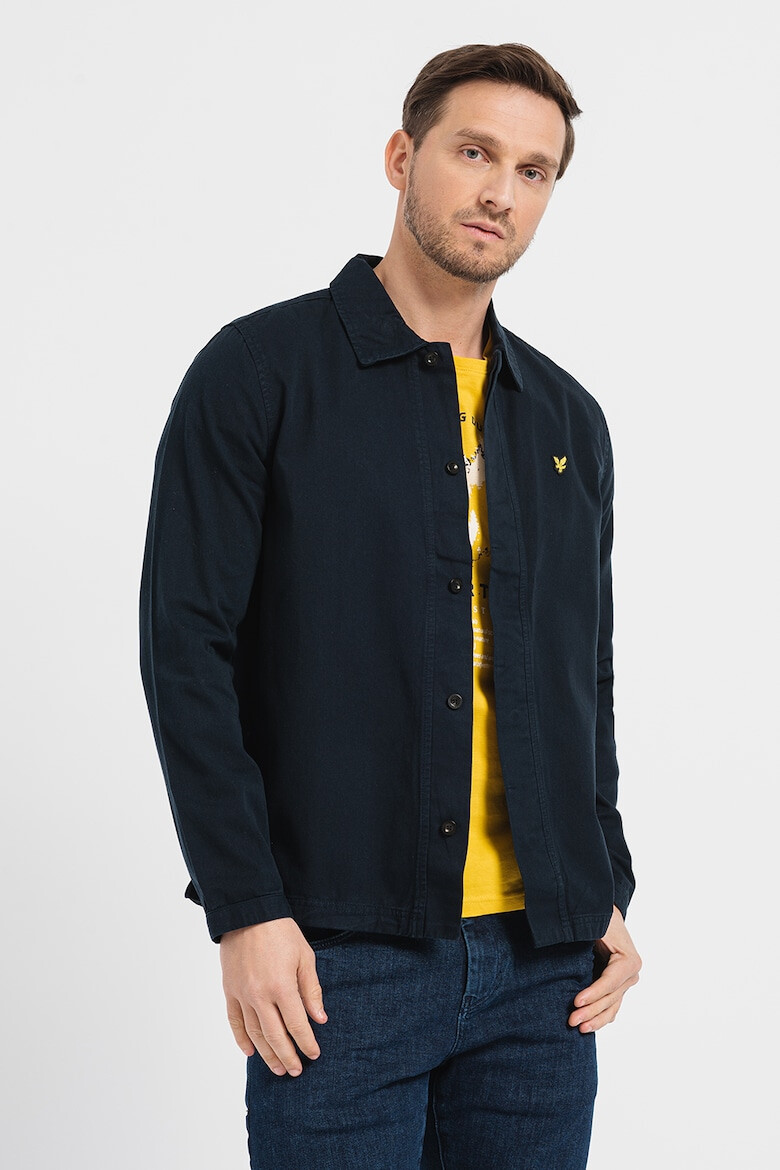 Lyle & Scott Риза от деним с лого - Pepit.bg