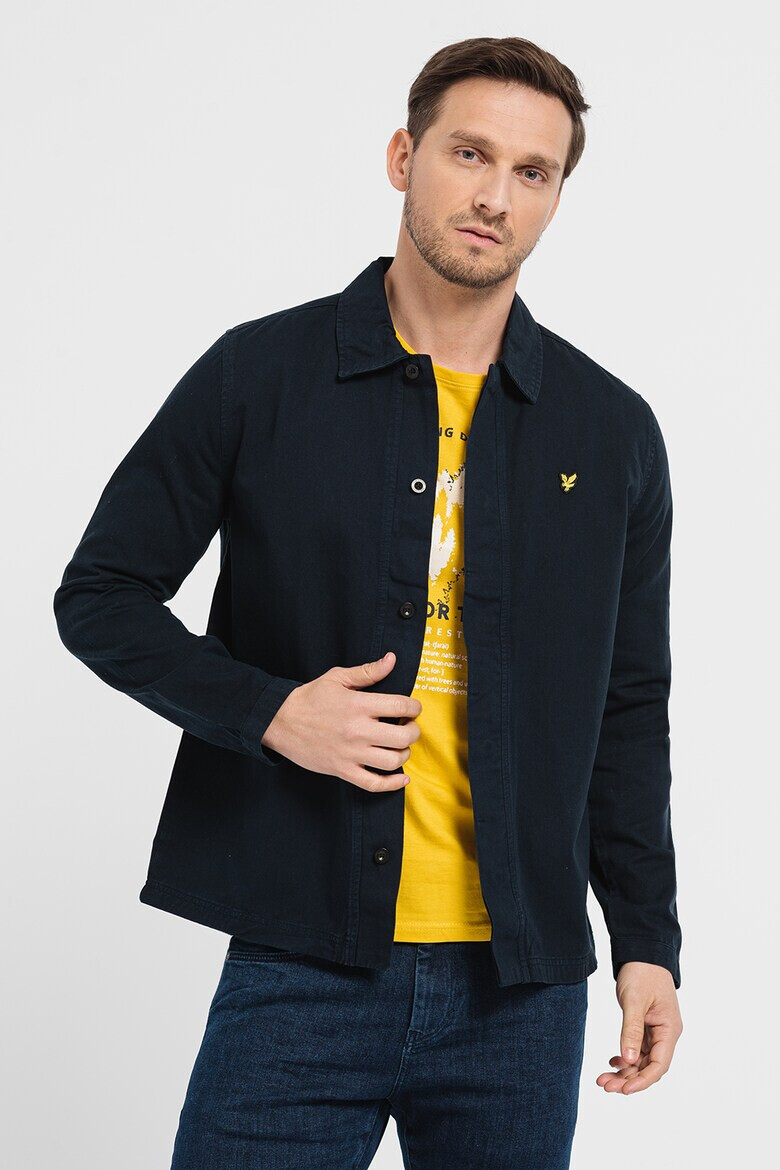 Lyle & Scott Риза от деним с лого - Pepit.bg