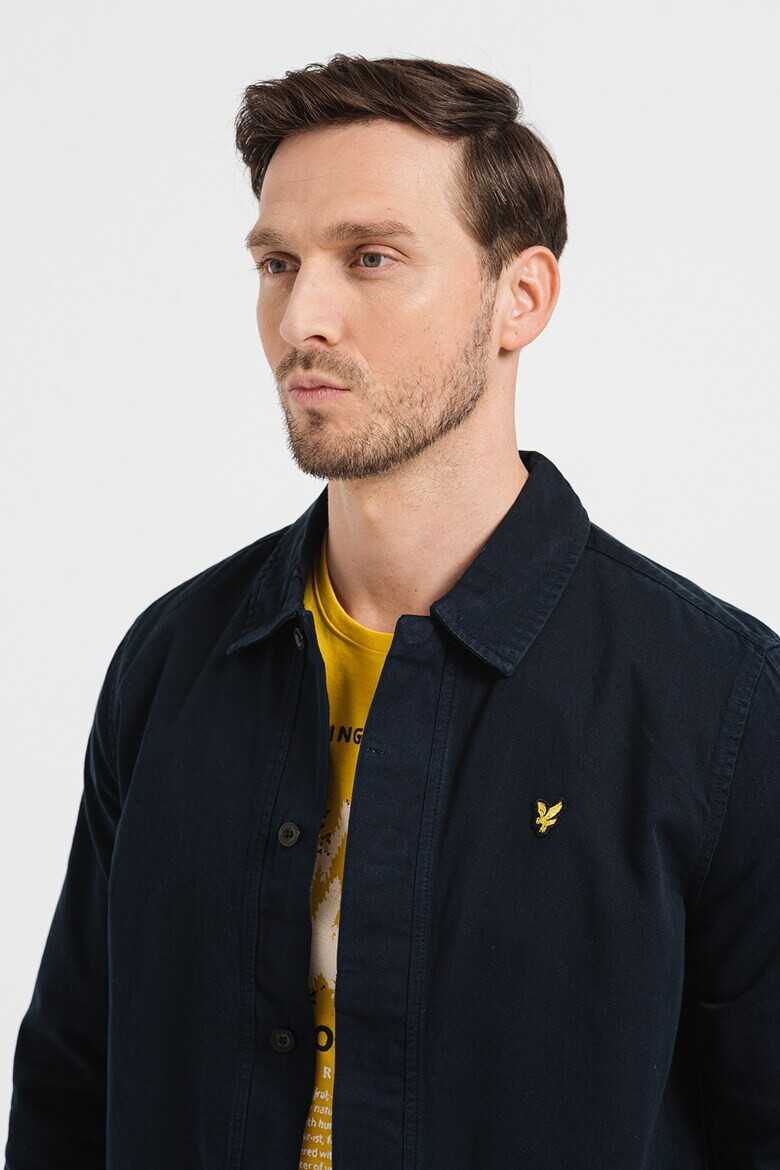 Lyle & Scott Риза от деним с лого - Pepit.bg