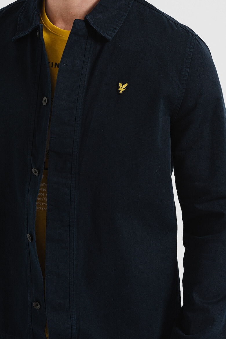 Lyle & Scott Риза от деним с лого - Pepit.bg