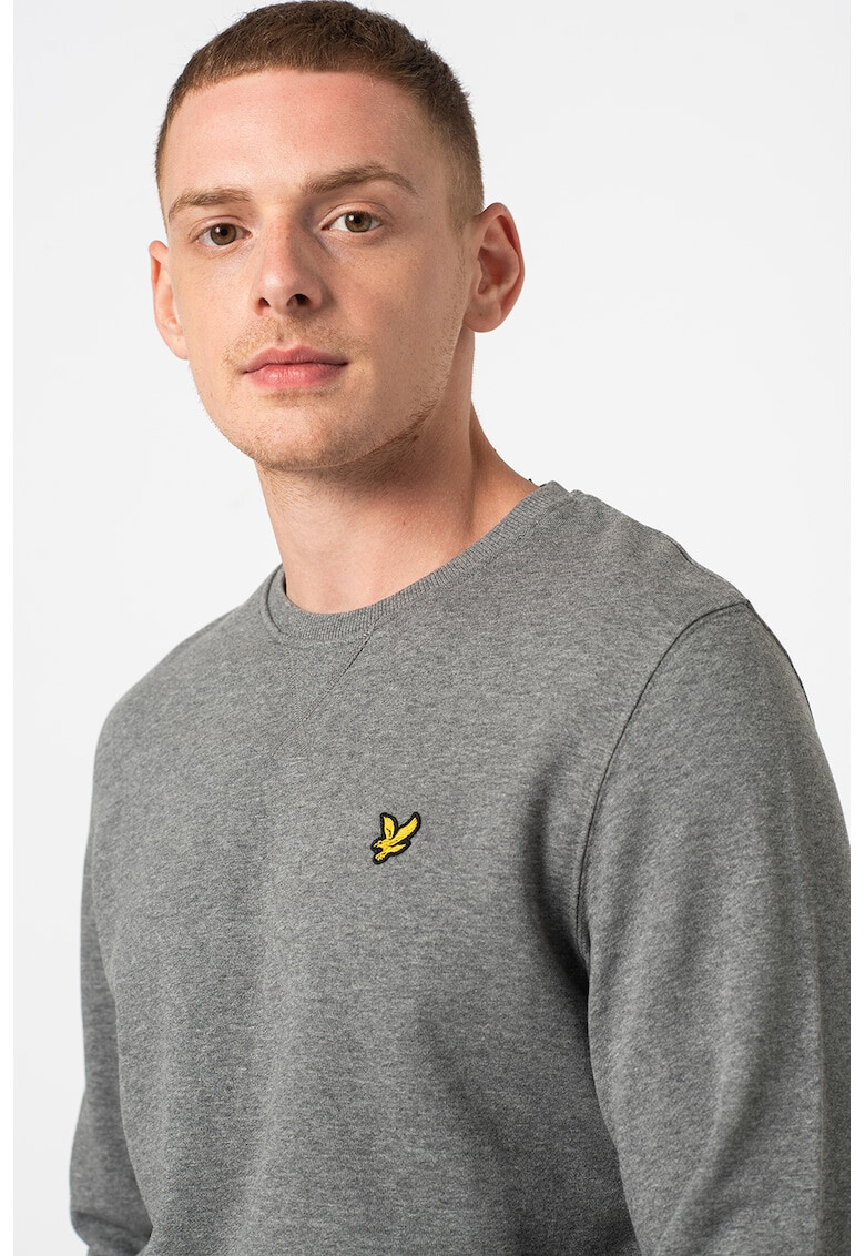 Lyle & Scott Суитшърт от органичен памук с овално деколте - Pepit.bg