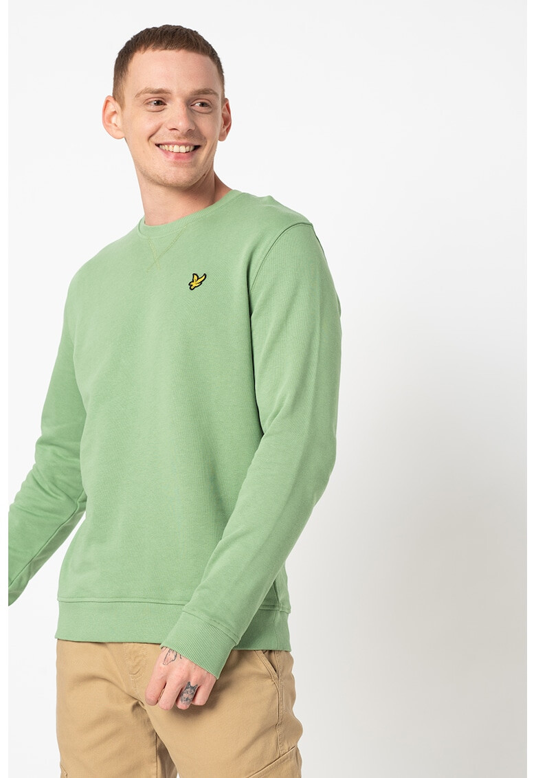 Lyle & Scott Суитшърт от органичен памук с овално деколте - Pepit.bg