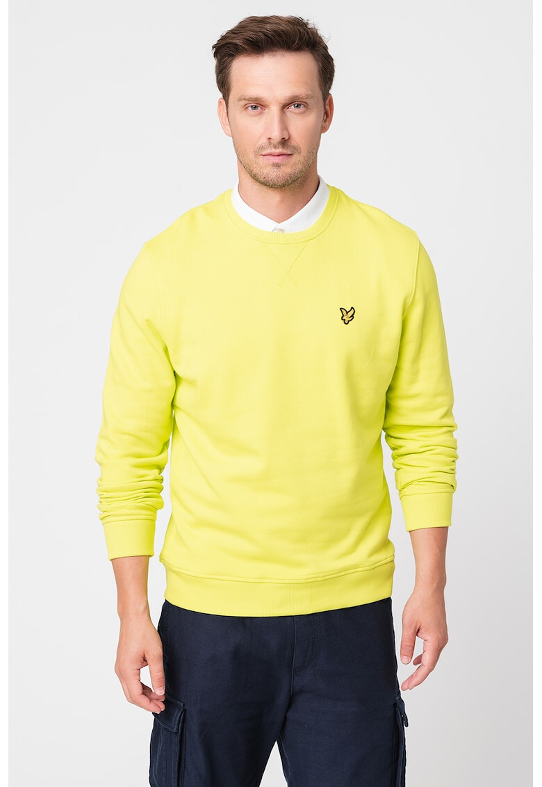 Lyle & Scott Суитшърт от органичен памук с овално деколте - Pepit.bg