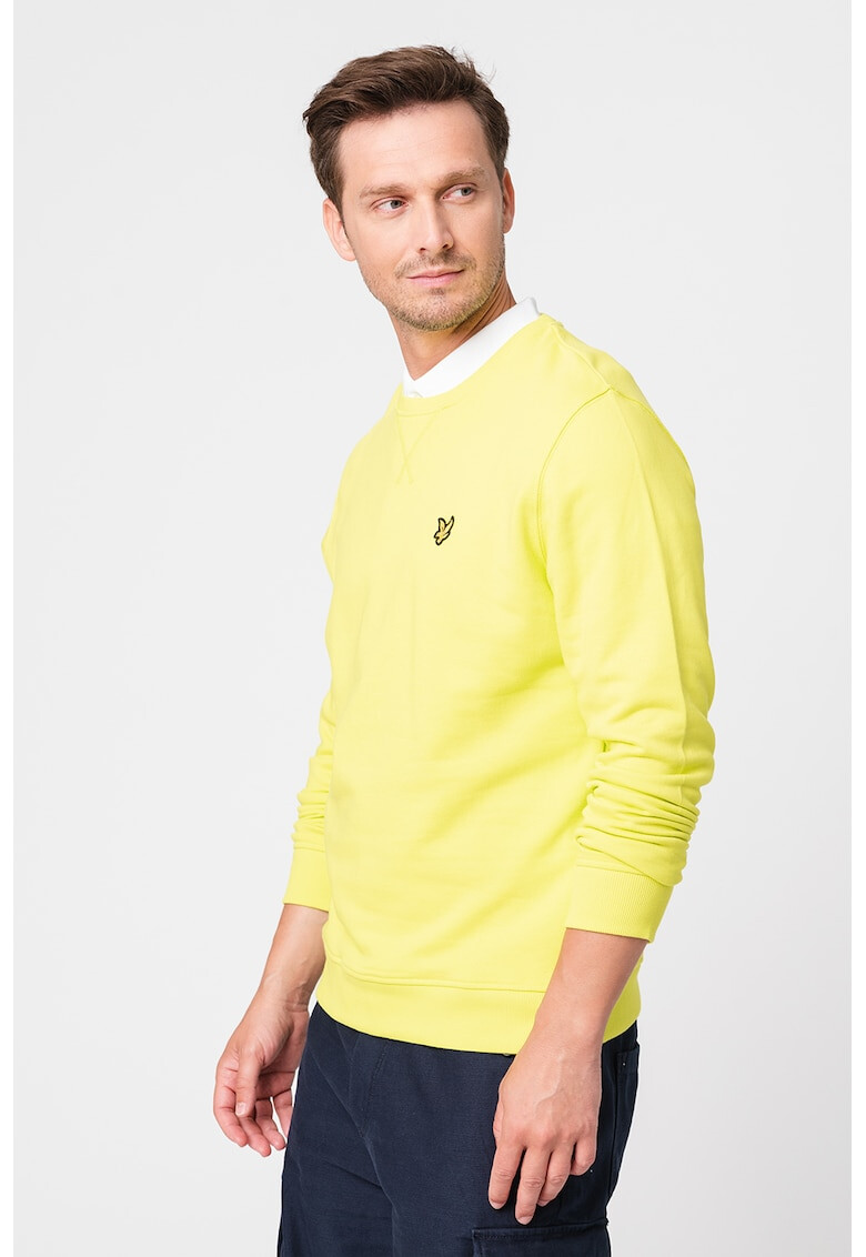 Lyle & Scott Суитшърт от органичен памук с овално деколте - Pepit.bg