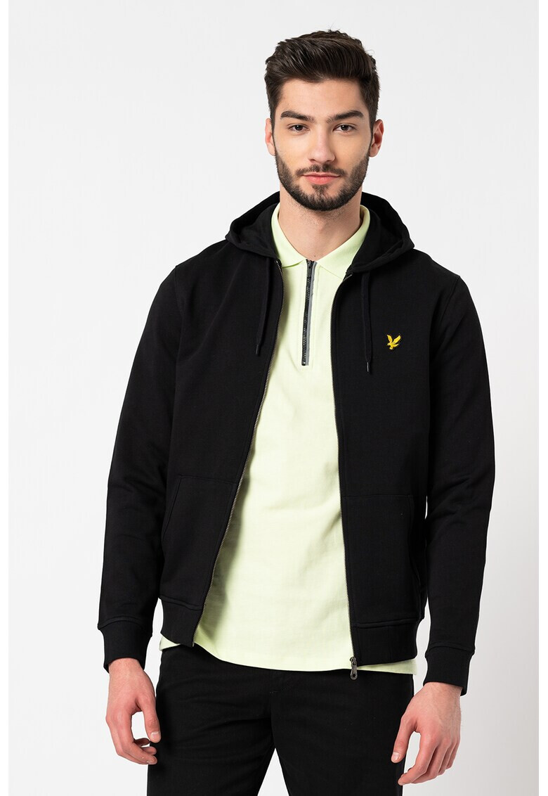 Lyle & Scott Суитшърт с цип и бродирано лого - Pepit.bg