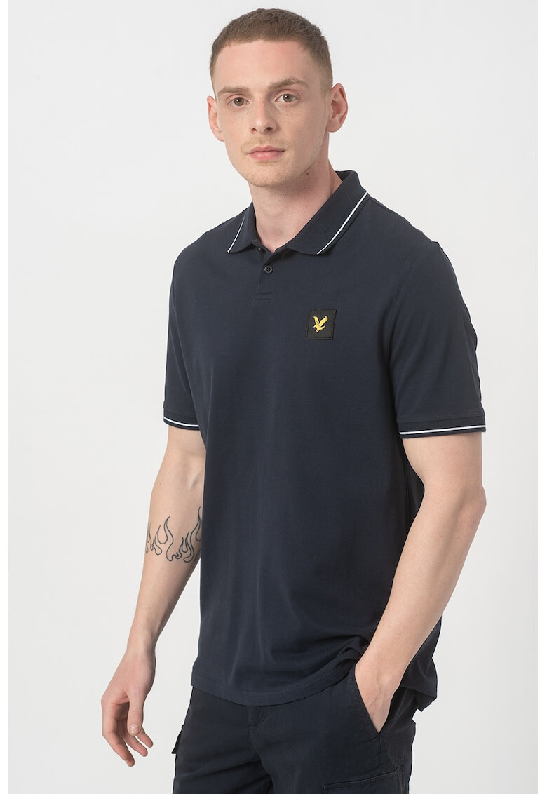 Lyle & Scott Тениска от пике с яка - Pepit.bg