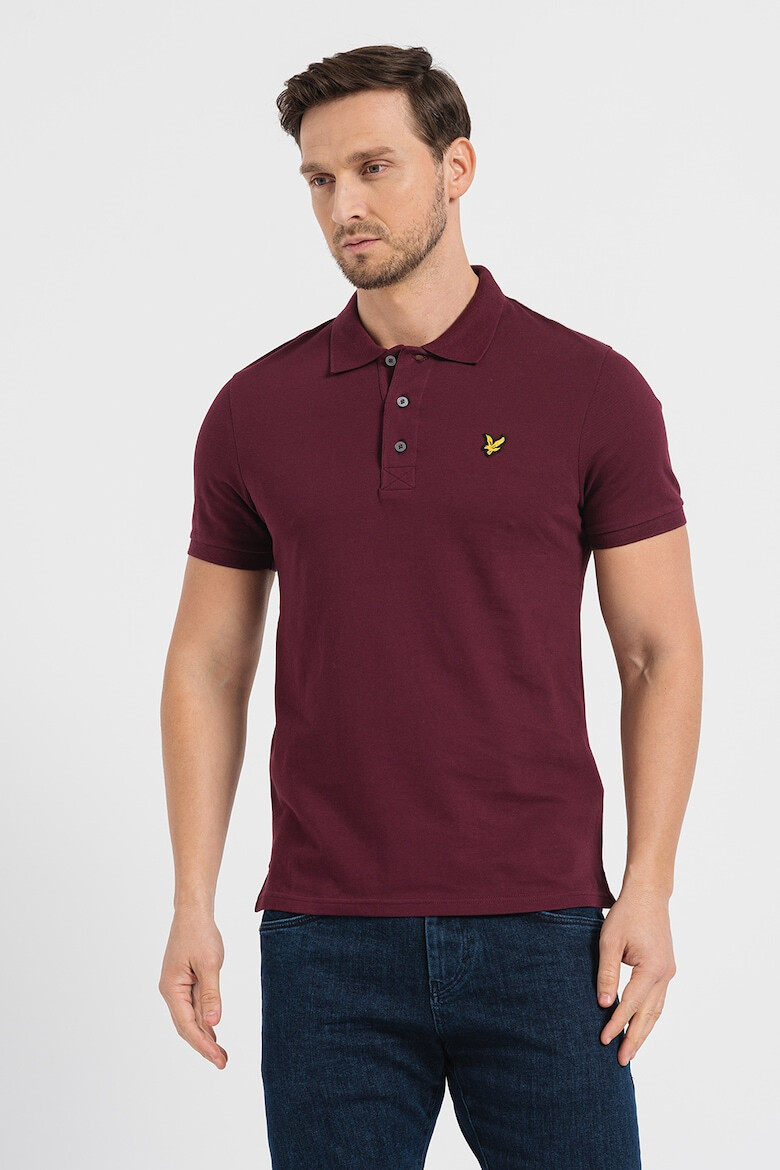 Lyle & Scott Тениска от пике с яка - Pepit.bg