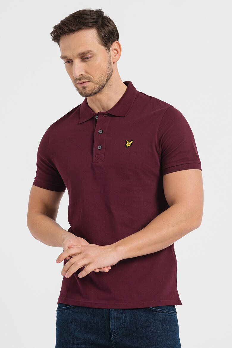 Lyle & Scott Тениска от пике с яка - Pepit.bg
