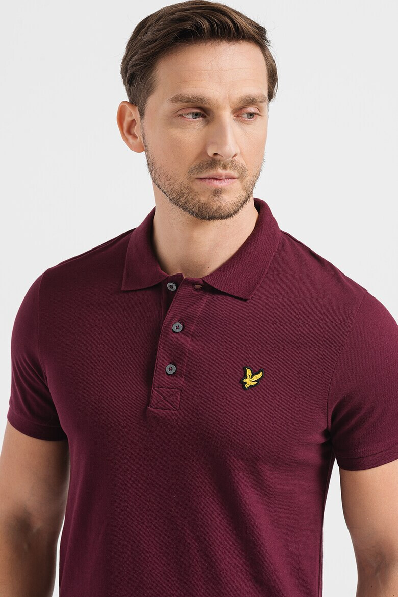 Lyle & Scott Тениска от пике с яка - Pepit.bg