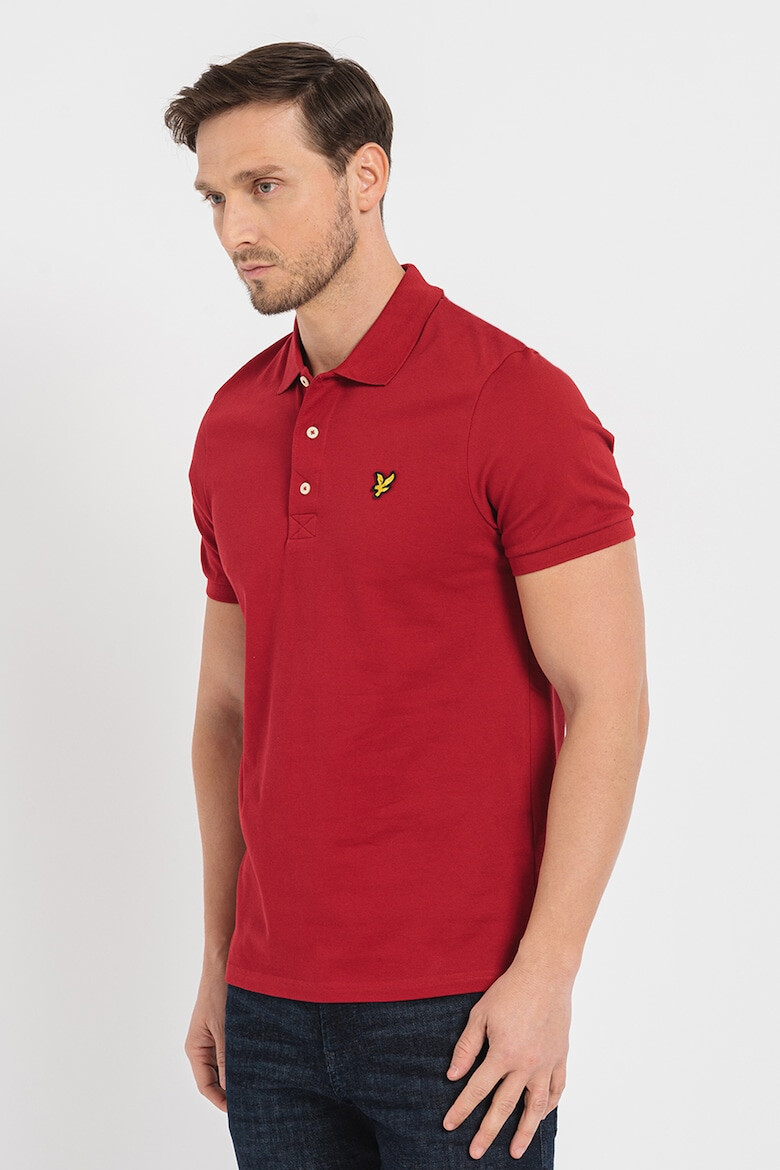 Lyle & Scott Тениска от пике с яка - Pepit.bg