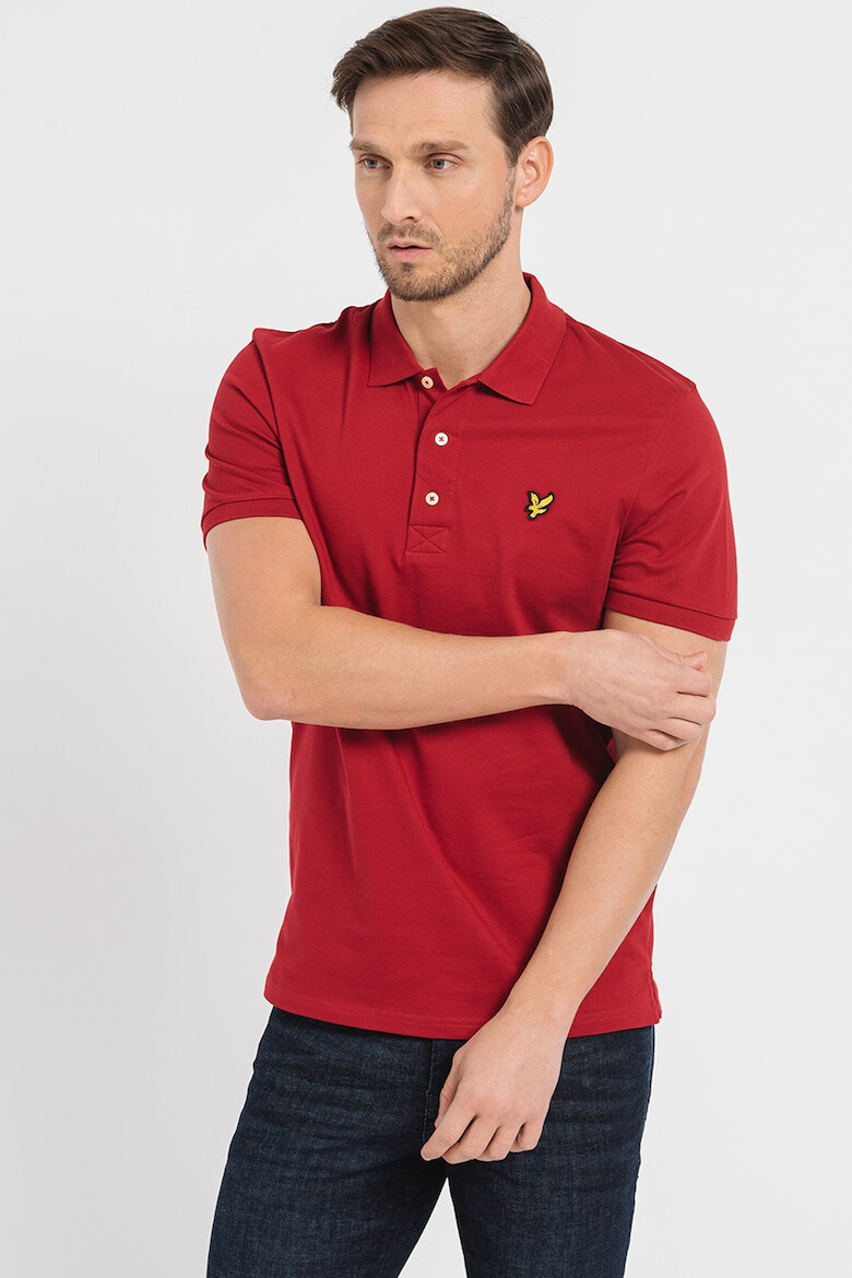 Lyle & Scott Тениска от пике с яка - Pepit.bg