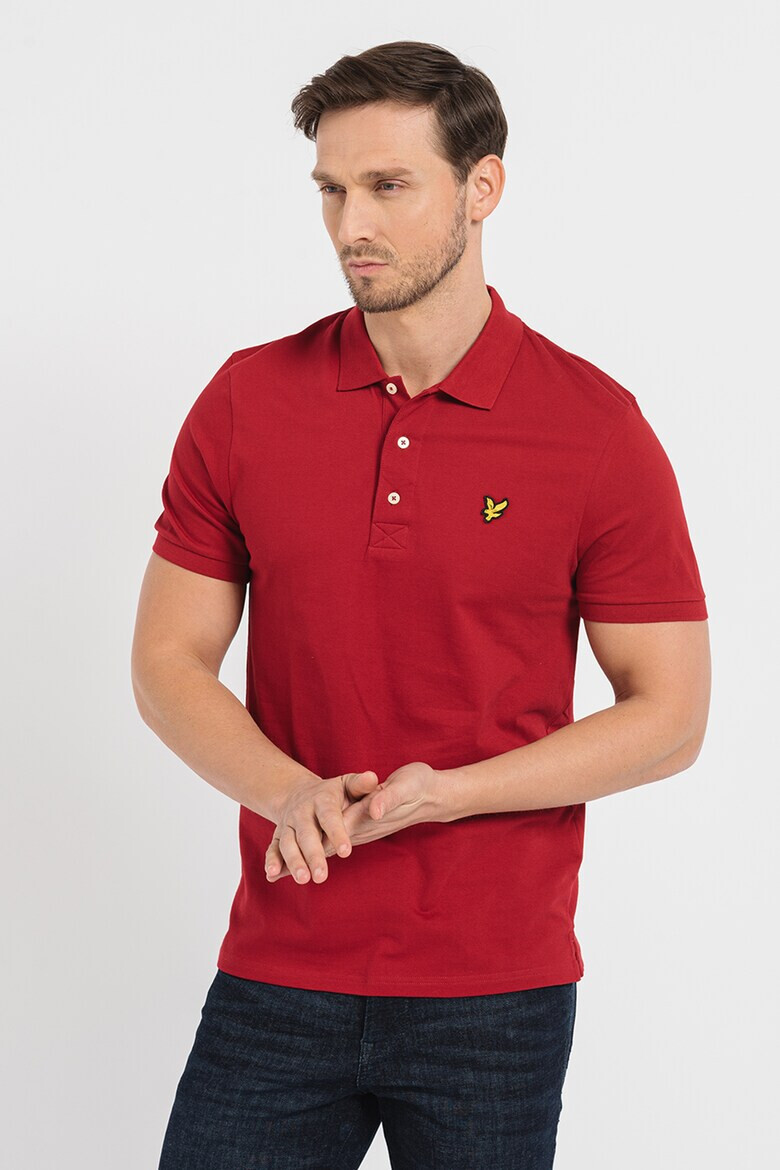 Lyle & Scott Тениска от пике с яка - Pepit.bg