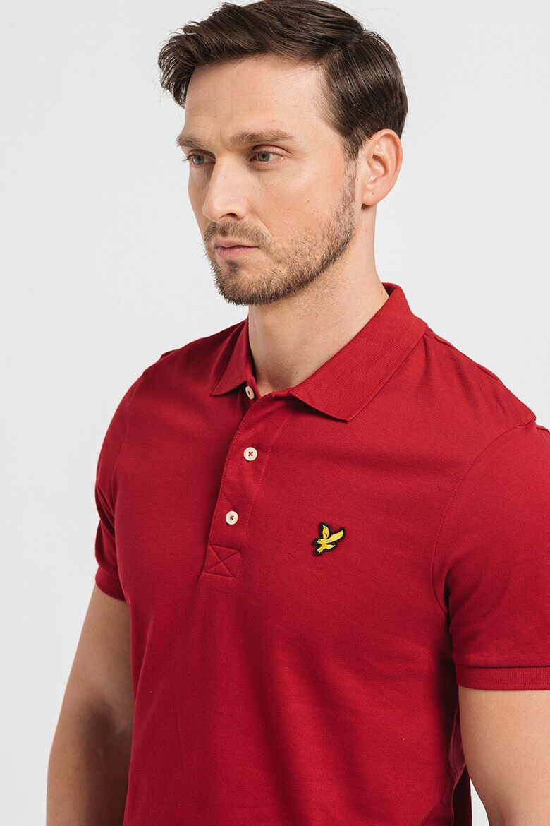 Lyle & Scott Тениска от пике с яка - Pepit.bg