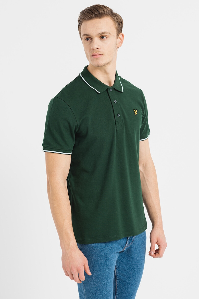 Lyle & Scott Тениска от пике с яка - Pepit.bg