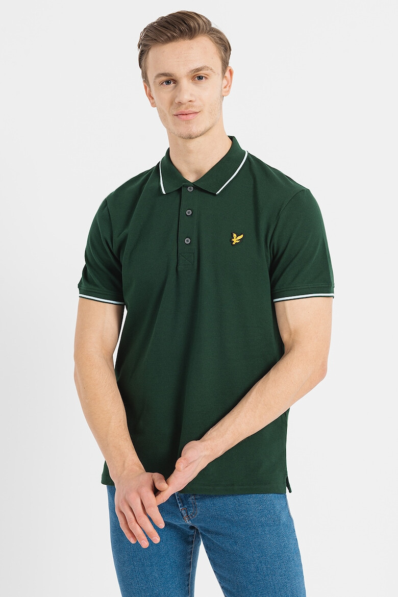 Lyle & Scott Тениска от пике с яка - Pepit.bg