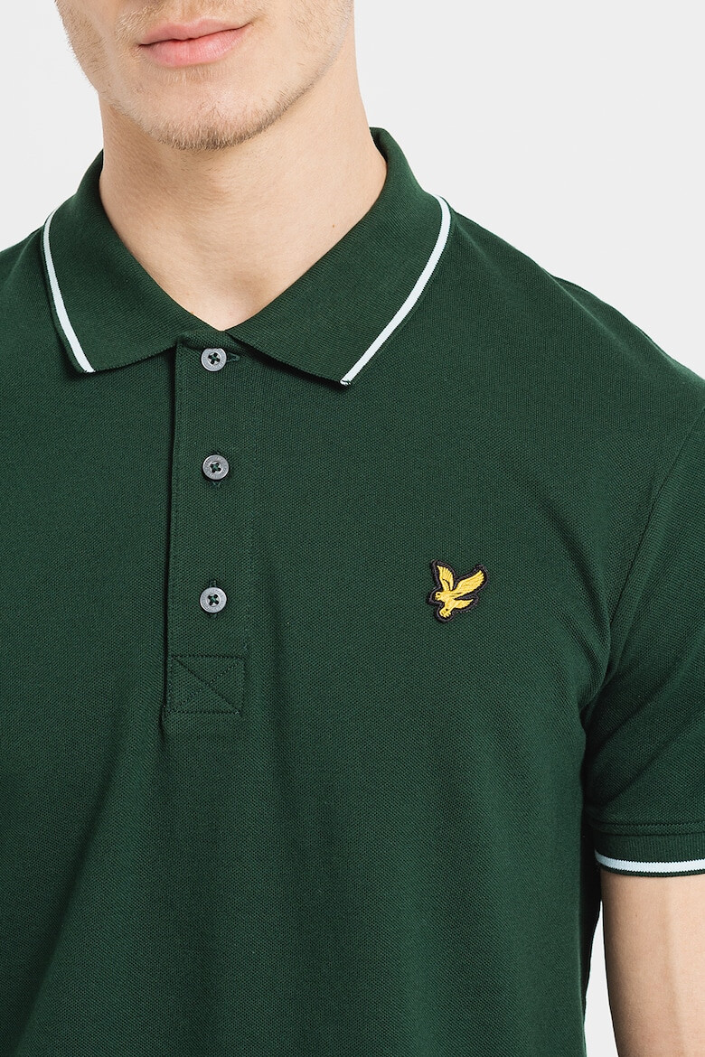 Lyle & Scott Тениска от пике с яка - Pepit.bg