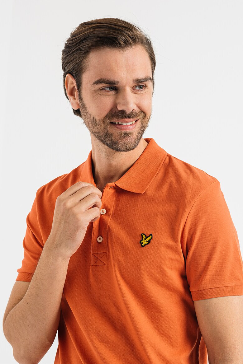 Lyle & Scott Тениска от пике с яка - Pepit.bg