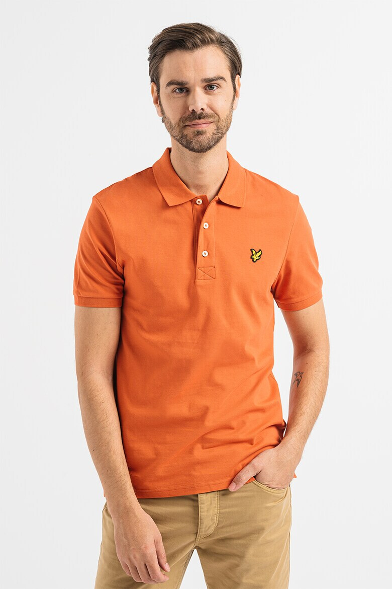 Lyle & Scott Тениска от пике с яка - Pepit.bg