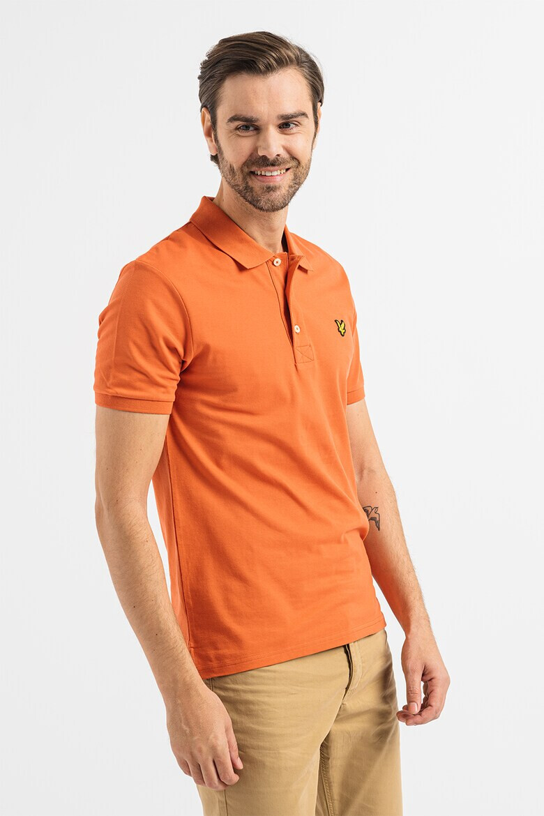 Lyle & Scott Тениска от пике с яка - Pepit.bg