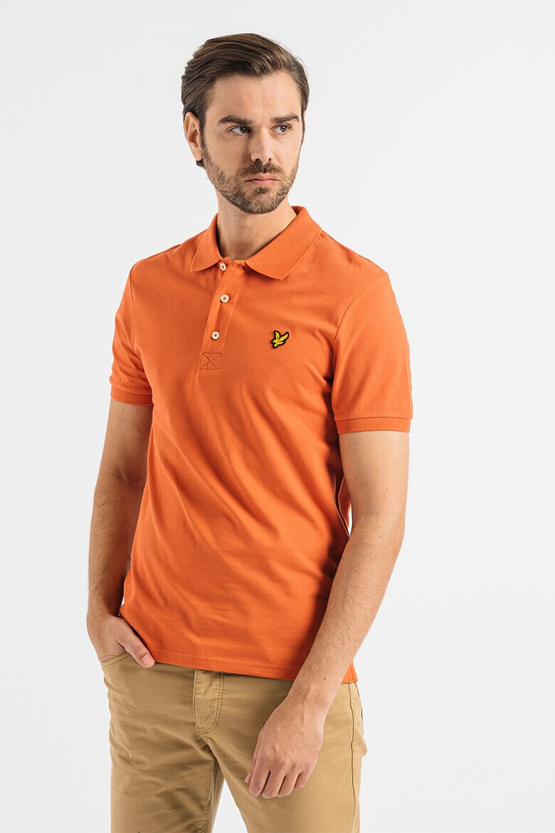 Lyle & Scott Тениска от пике с яка - Pepit.bg