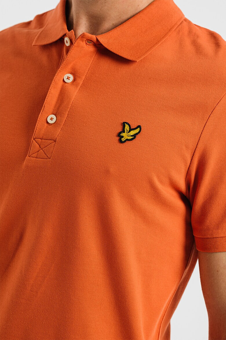 Lyle & Scott Тениска от пике с яка - Pepit.bg