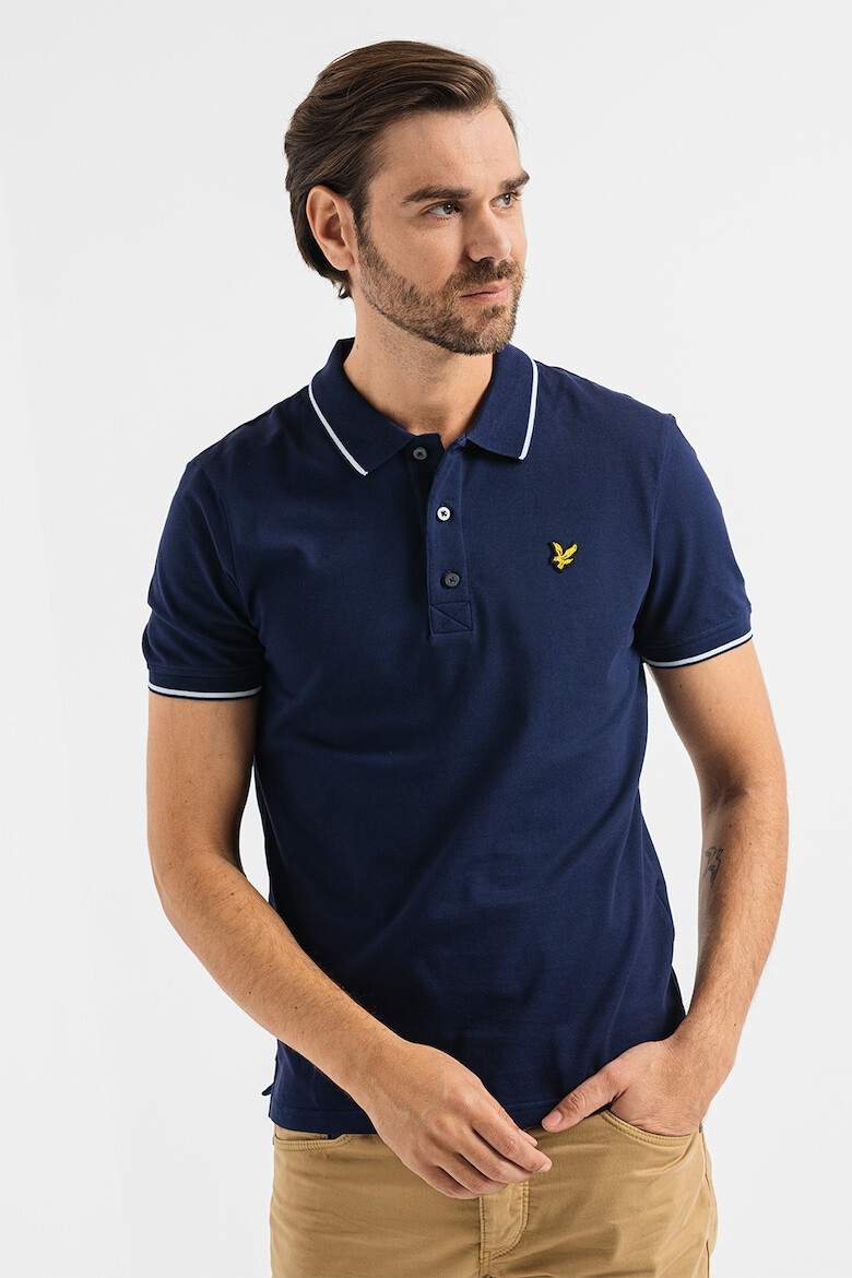 Lyle & Scott Тениска от пике с яка - Pepit.bg