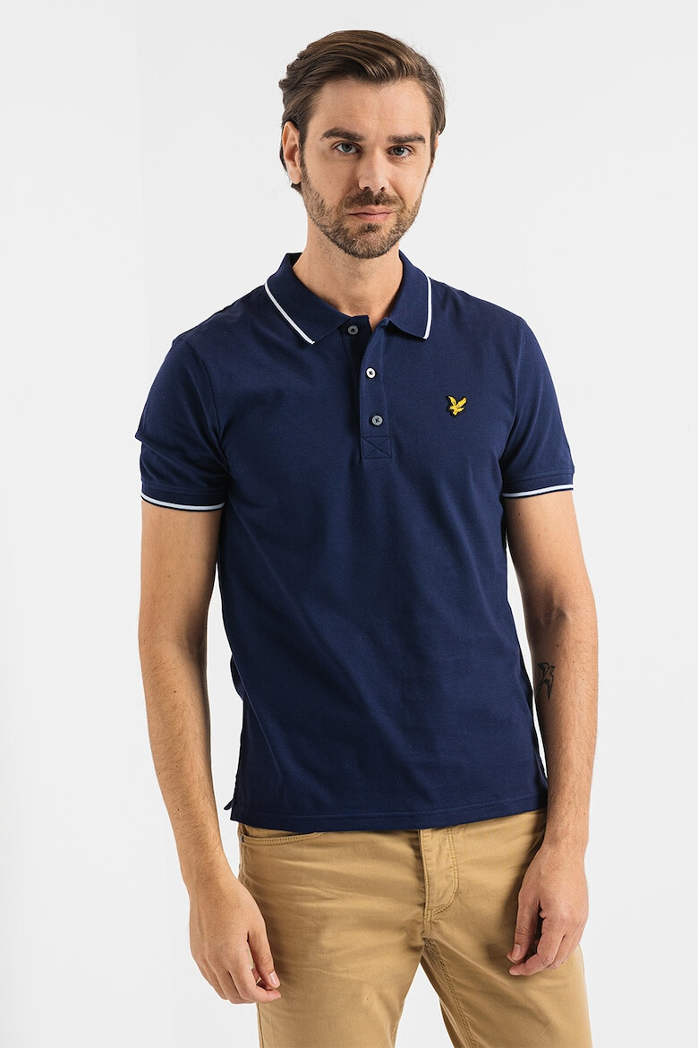 Lyle & Scott Тениска от пике с яка - Pepit.bg