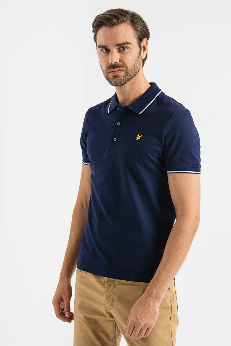 Lyle & Scott Тениска от пике с яка - Pepit.bg