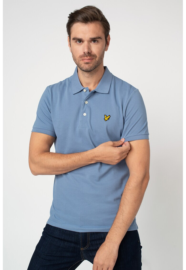 Lyle & Scott Тениска от пике с яка - Pepit.bg