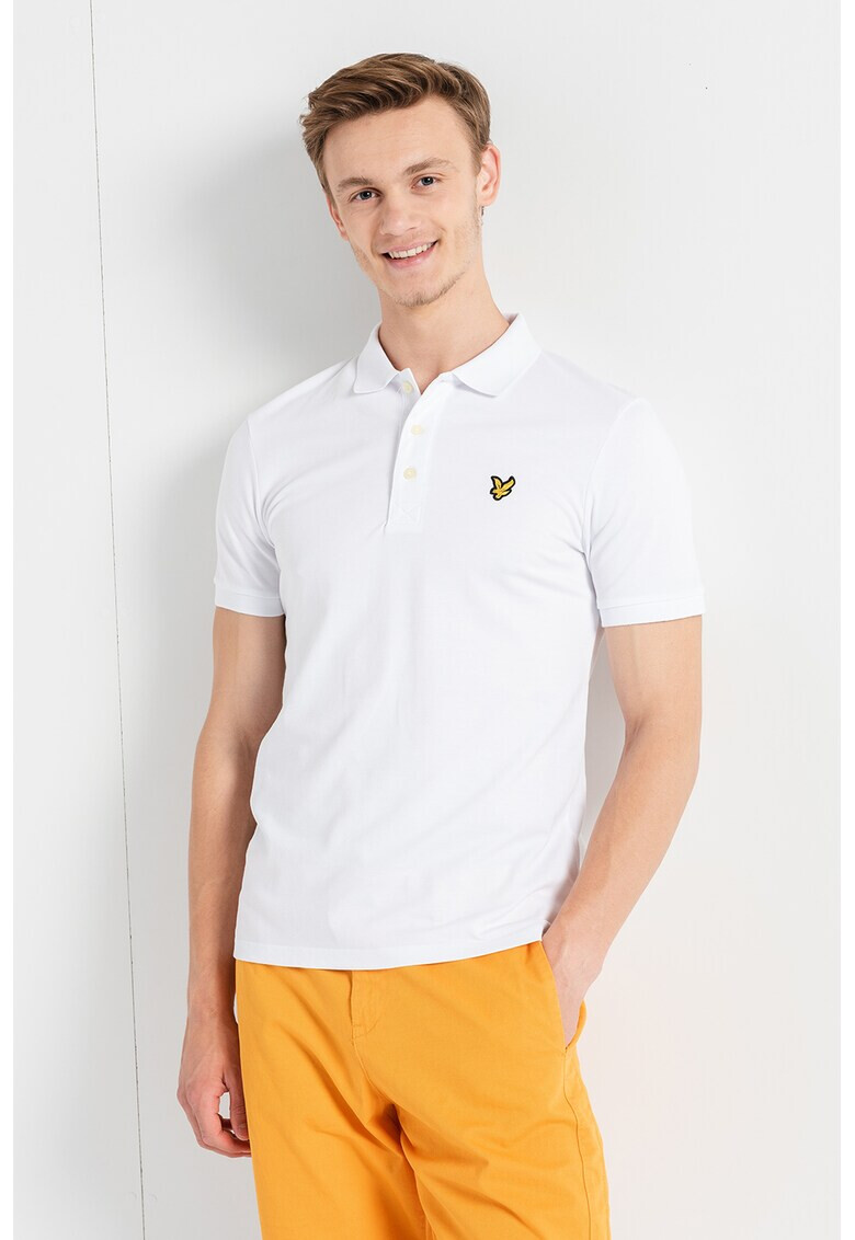 Lyle & Scott Тениска от пике с яка - Pepit.bg