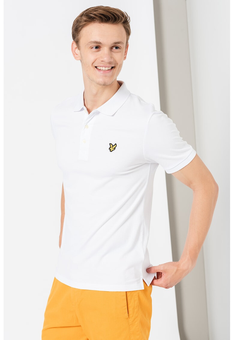 Lyle & Scott Тениска от пике с яка - Pepit.bg