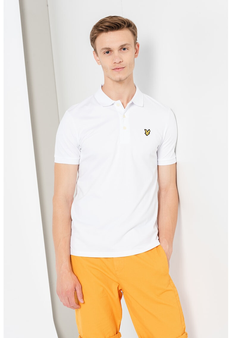 Lyle & Scott Тениска от пике с яка - Pepit.bg