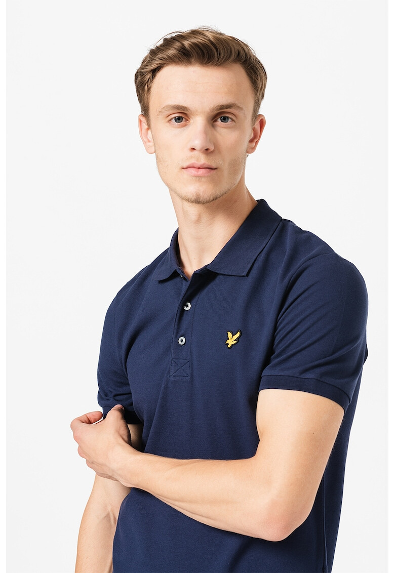 Lyle & Scott Тениска от пике с яка - Pepit.bg