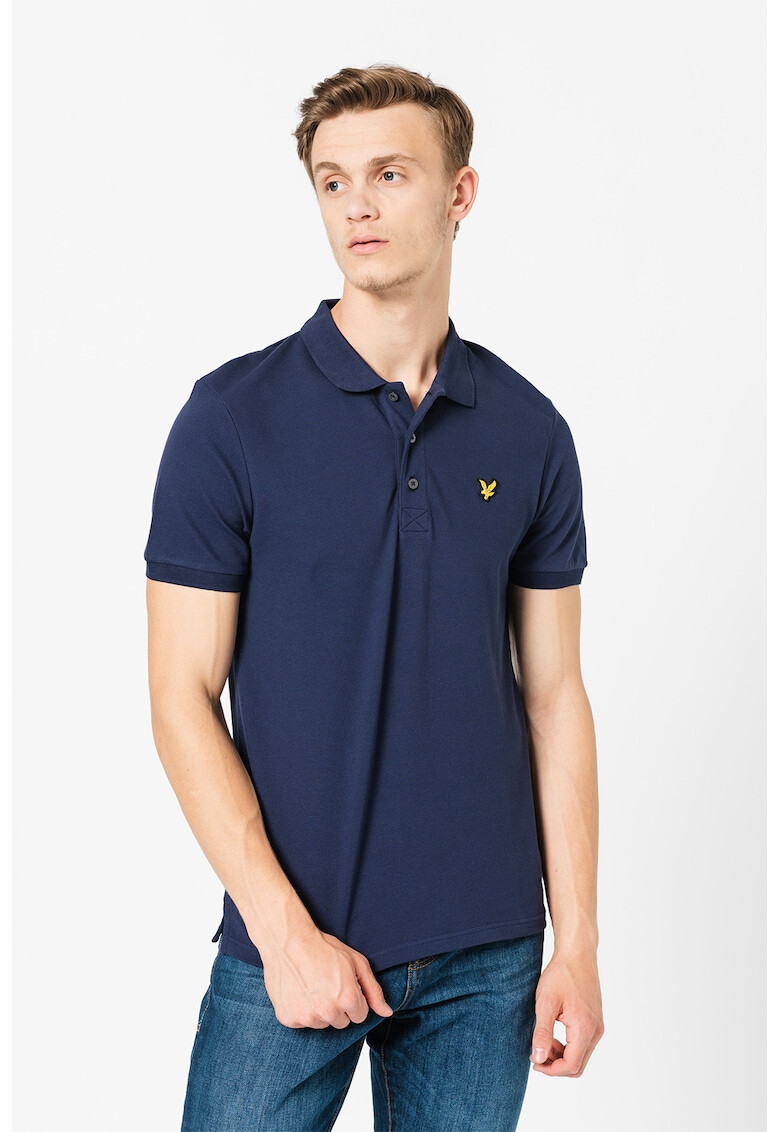 Lyle & Scott Тениска от пике с яка - Pepit.bg