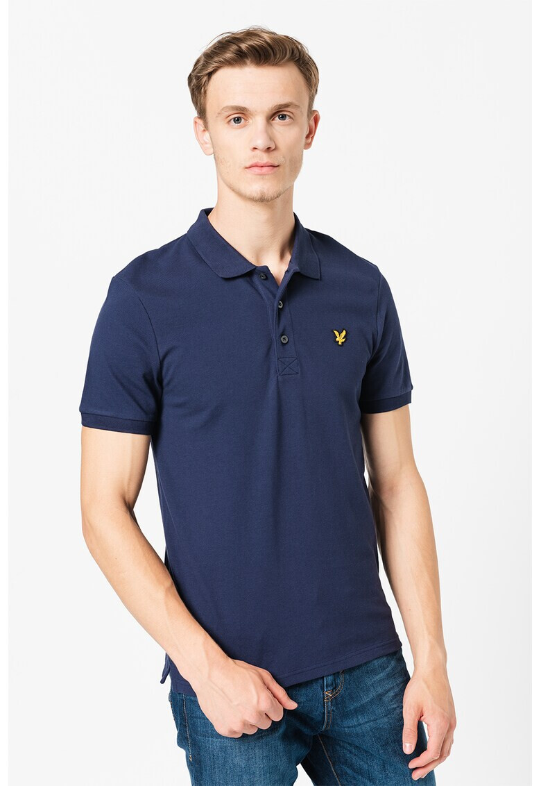 Lyle & Scott Тениска от пике с яка - Pepit.bg